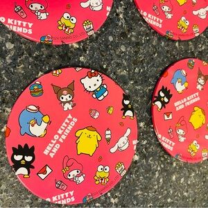 Sanrio Hello Kitty and Friends Vibrant Pink Coasters